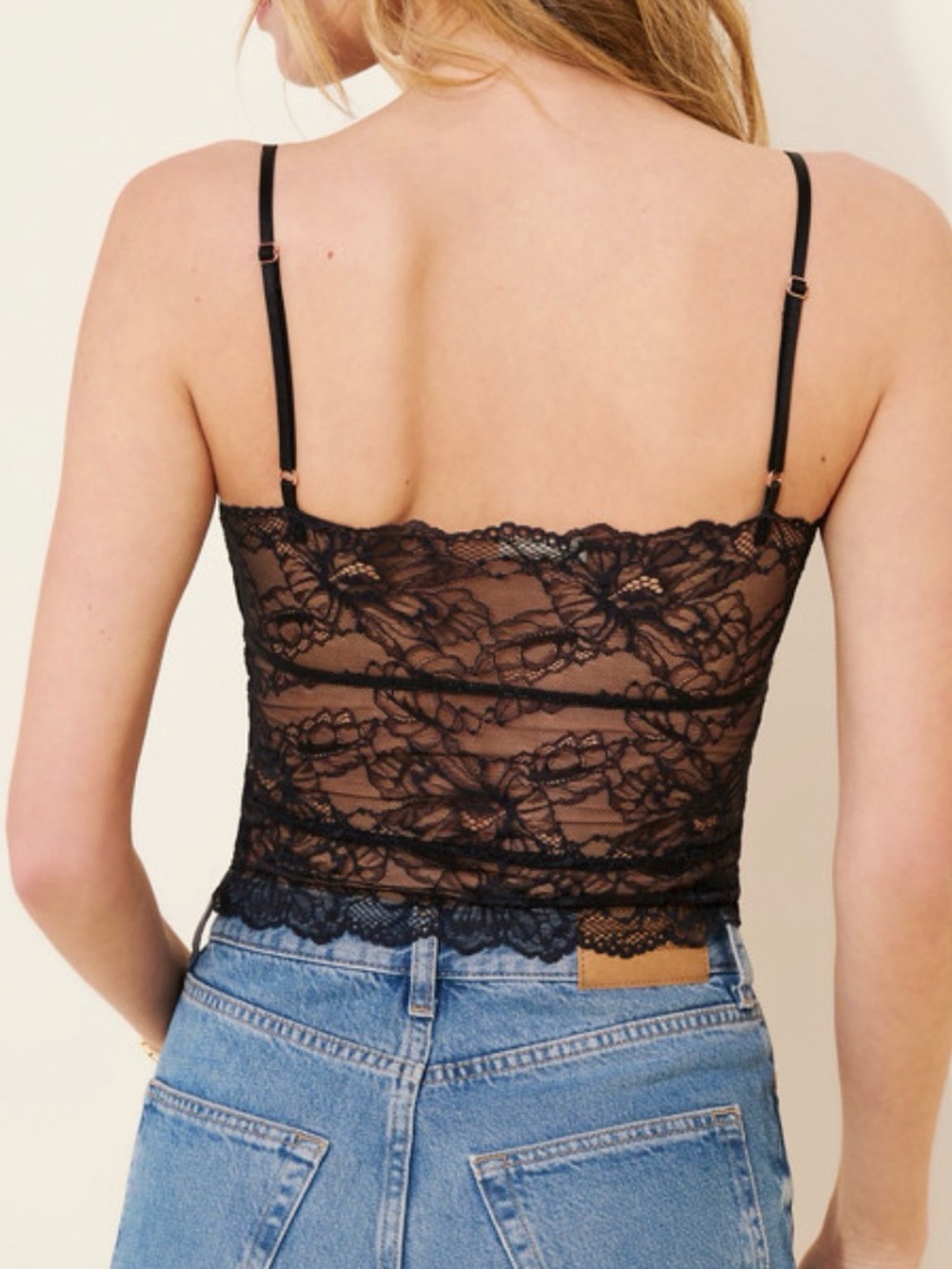 NWOT Intimately by Free People Lacey Essential Cami in Black - size small - Picture 2 of 8